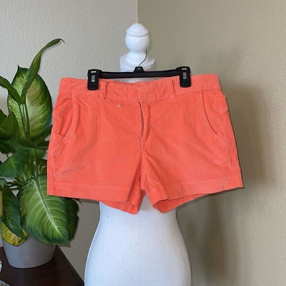 Athleta Pica 4" Corduroy Shorts Women’s  Light Coral Sunset Drawstring Size 6 - Picture 2 of 3